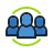 Team or group collaboration icon